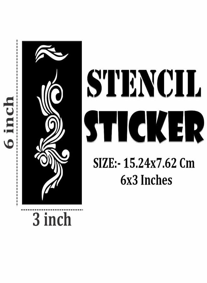 Komstec Graceful Hand Mehndi Stencil Design Stickers with a Balanced Aesthetic Kids can Decorate notebooks, Drawings, or School Projects with Stencil Stickers - Image 4